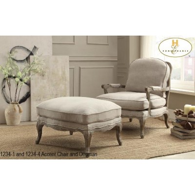 Parlier Accent Chair with Ottoman